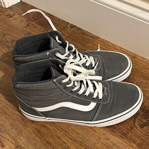Vans women’s  Charcoal and White High-Top Sneakers